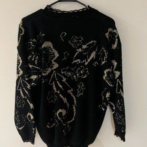 Vintage Sweater with Gold Details
